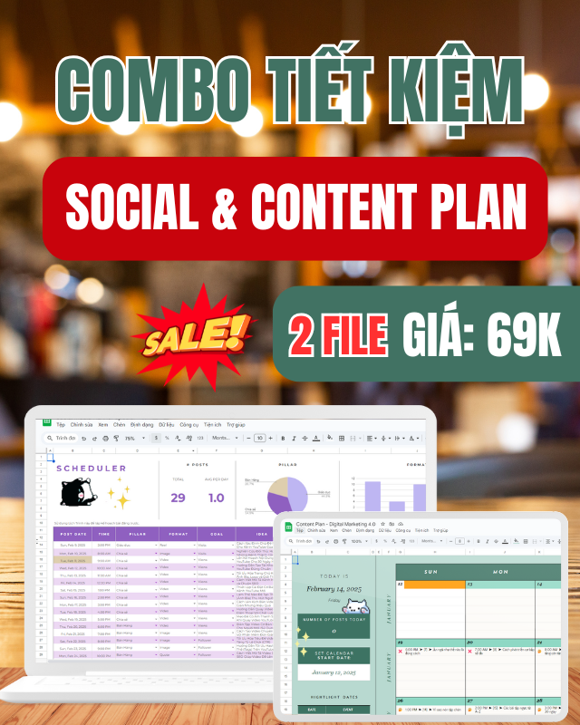 COMBO Marketing Siêu tiết kiệm (x2 File Content & Social Plan)