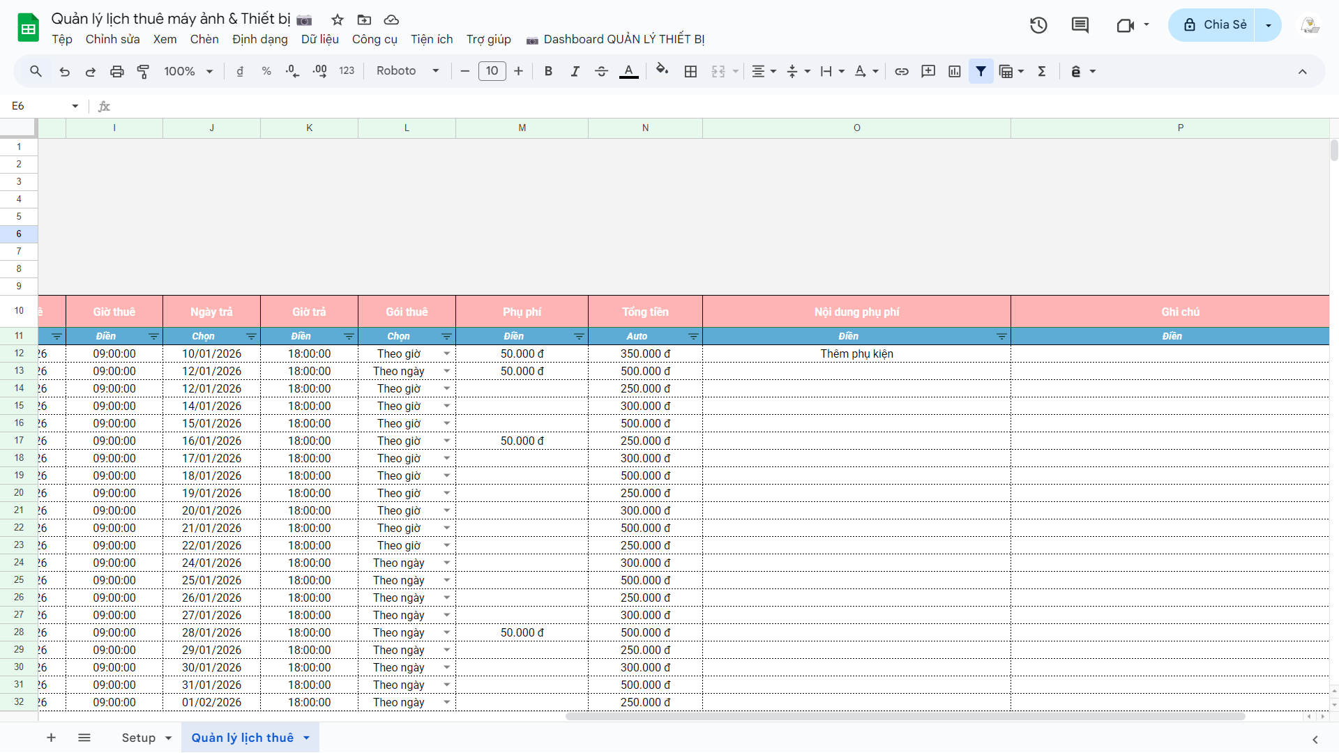 Quản lý lịch thuê máy ảnh & Thiết bị thông minh 2026 - Ảnh 9