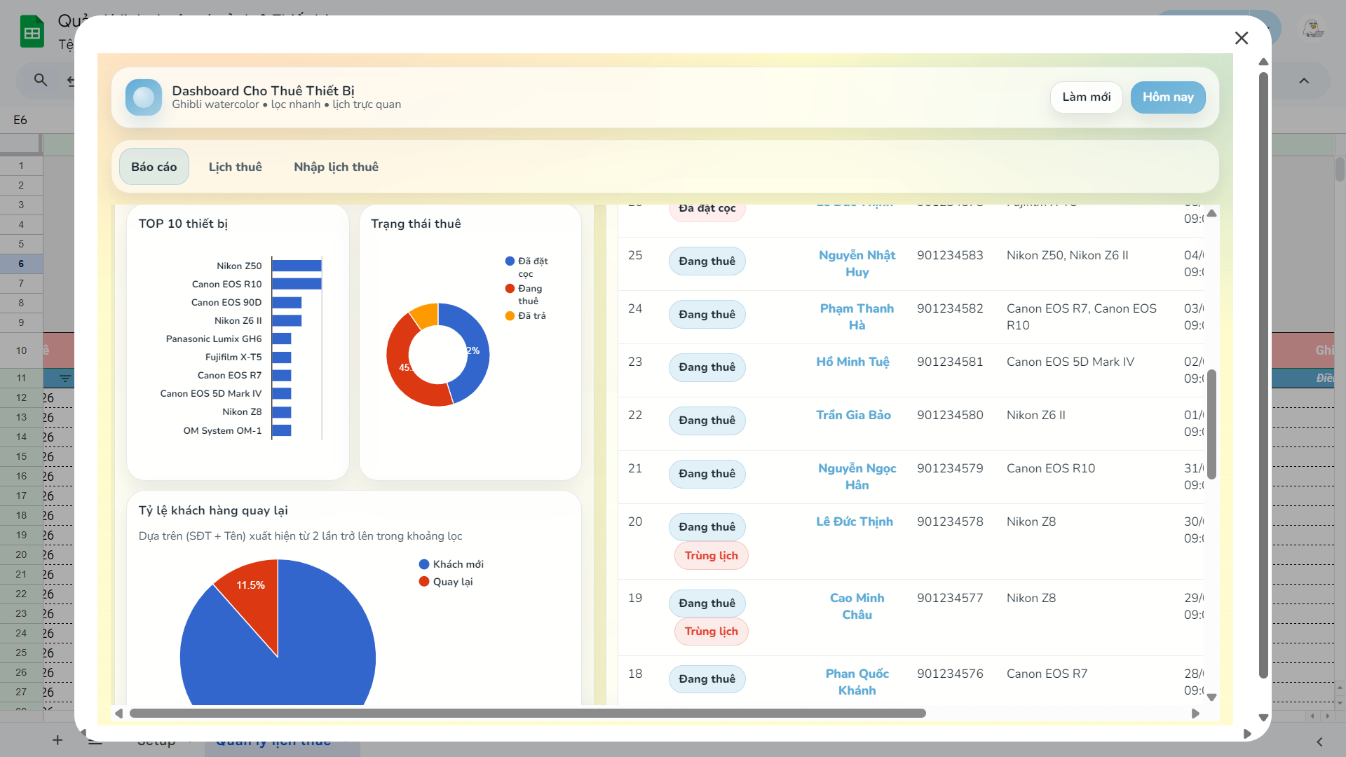 Quản lý lịch thuê máy ảnh & Thiết bị thông minh 2026 - Ảnh 7