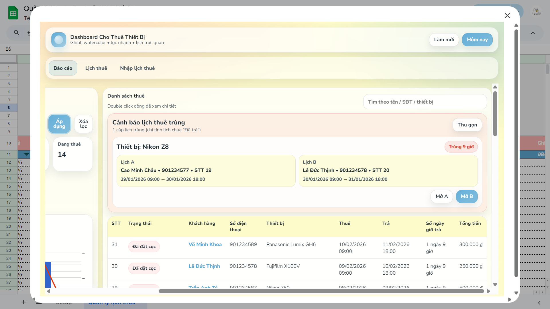 Quản lý lịch thuê máy ảnh & Thiết bị thông minh 2026 - Ảnh 6
