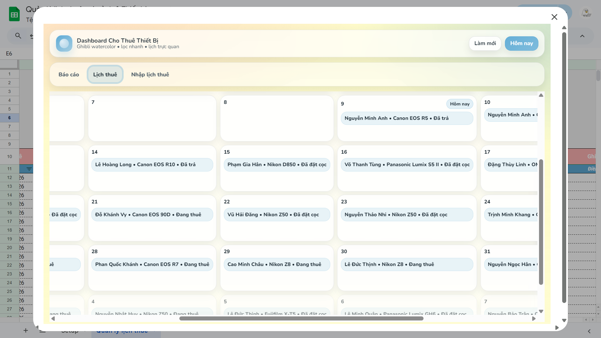 Quản lý lịch thuê máy ảnh & Thiết bị thông minh 2026 - Ảnh 4