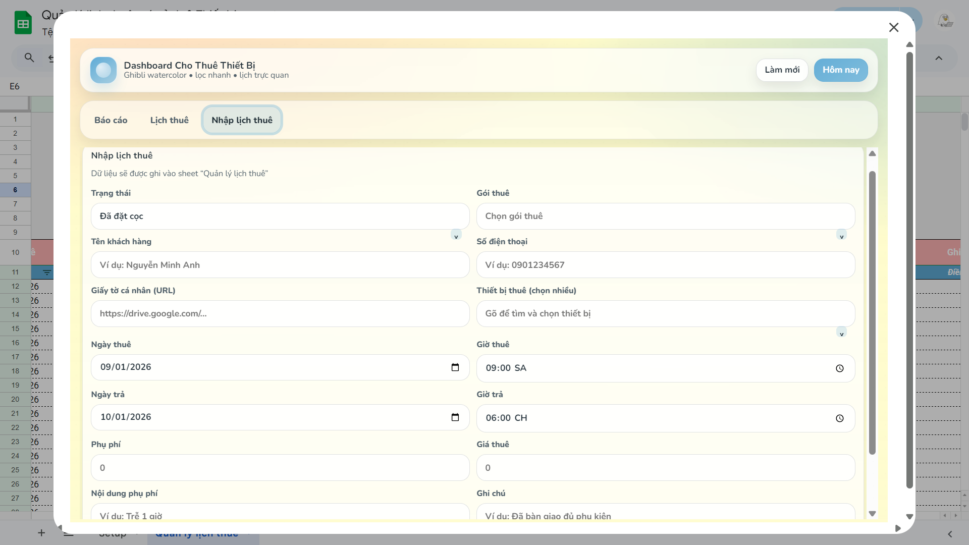 Quản lý lịch thuê máy ảnh & Thiết bị thông minh 2026 - Ảnh 2