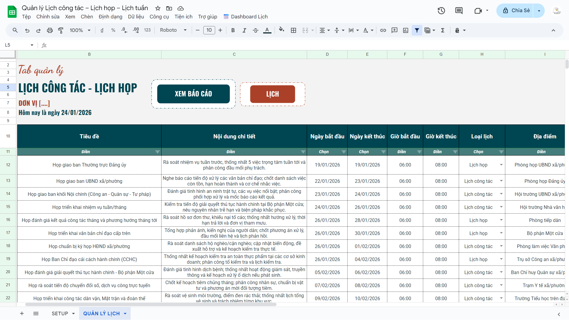 QUẢN LÝ LỊCH CÔNG TÁC QUẢN LÝ LỊCH HỌP - CÔNG TÁC DÀNH CHO SẾP, LÃNH ĐẠO - Ảnh 9