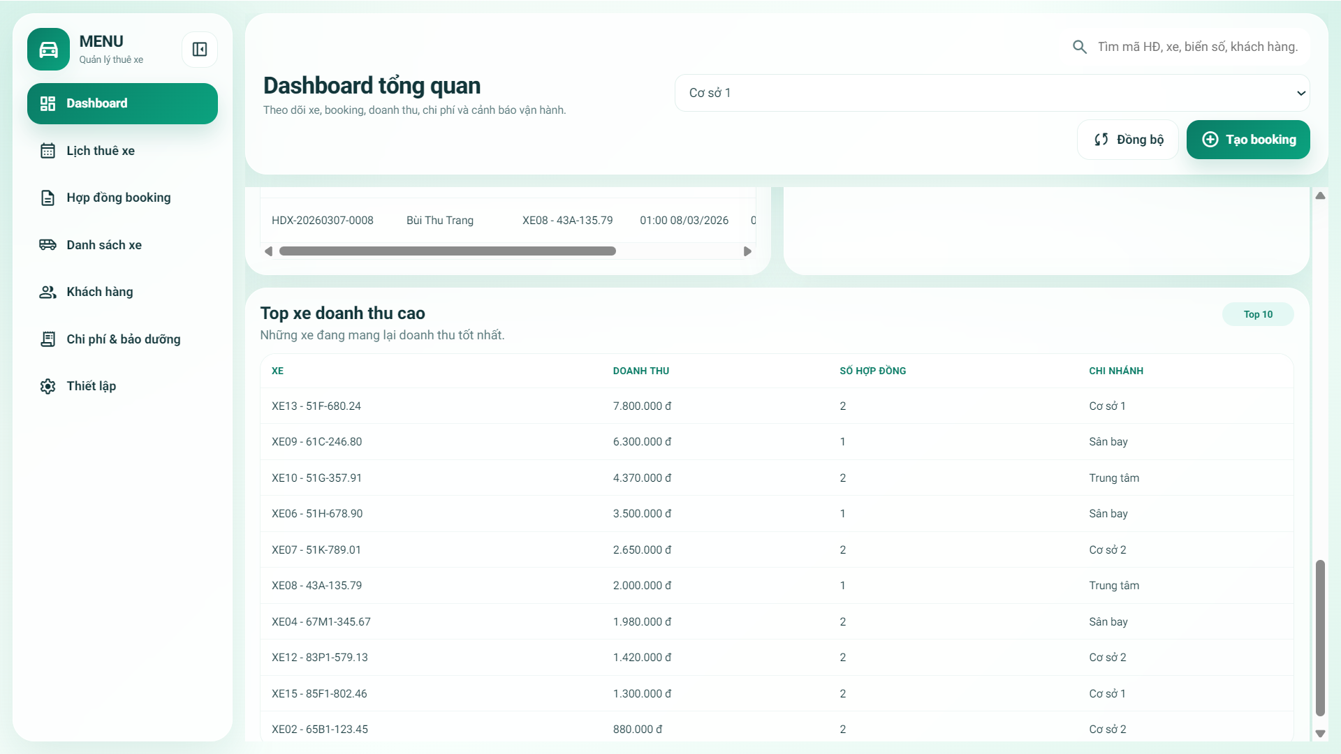 Web App Sheet - Quản lý lịch thuê xe máy / ô tô | Có quản lý thông tin khách hàng, chi phí bảo dưỡng, hợp đồng - Ảnh 12