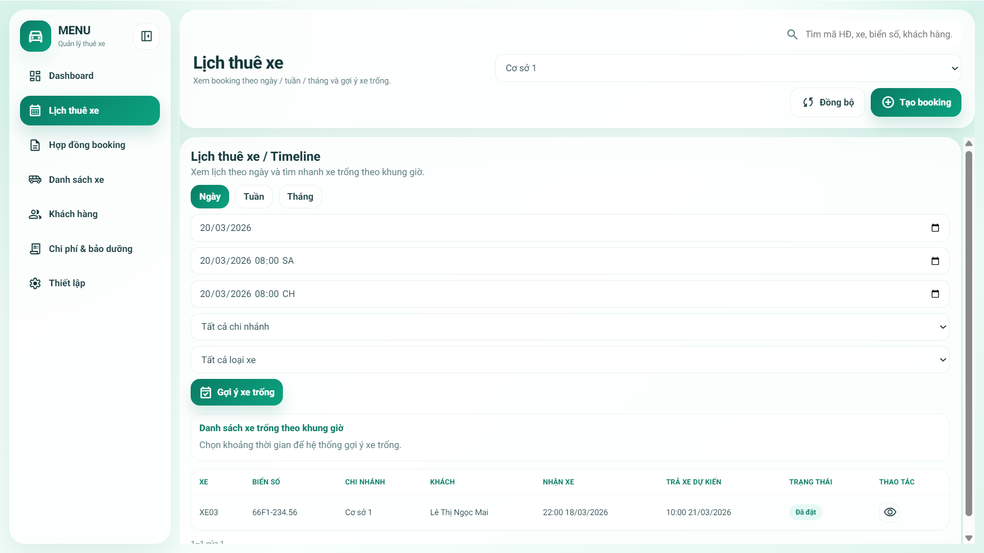 Web App Sheet - Quản lý lịch thuê xe máy / ô tô | Có quản lý thông tin khách hàng, chi phí bảo dưỡng, hợp đồng - Ảnh 11