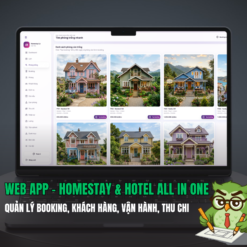 WEB APP - HOMESTAY & HOTEL ALL IN ONE (Quản lý phòng, booking, khách hàng, vận hành, thu chi, dọn phòng)