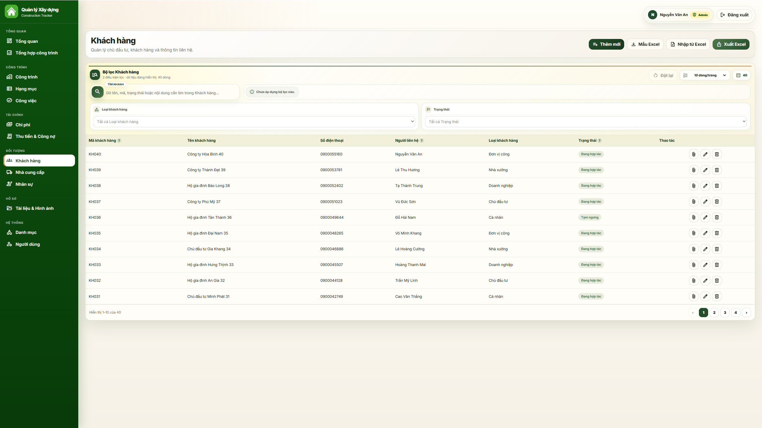WEB APP - Quản lý công trình xây dựng (Tiến độ, chi phí, công nợ, nhân sự, hạng mục & công việc) - Ảnh 11