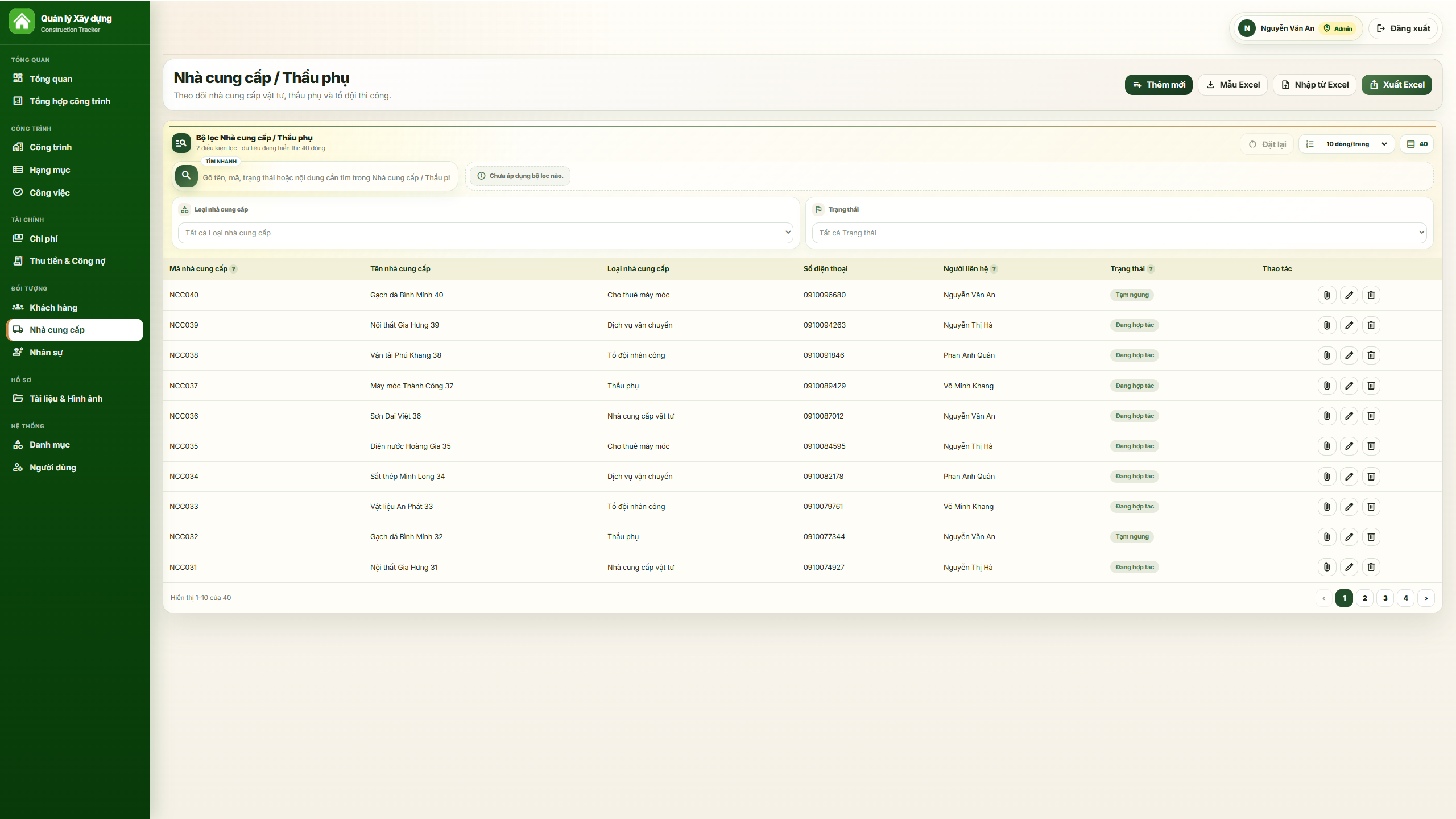 WEB APP - Quản lý công trình xây dựng (Tiến độ, chi phí, công nợ, nhân sự, hạng mục & công việc) - Ảnh 12