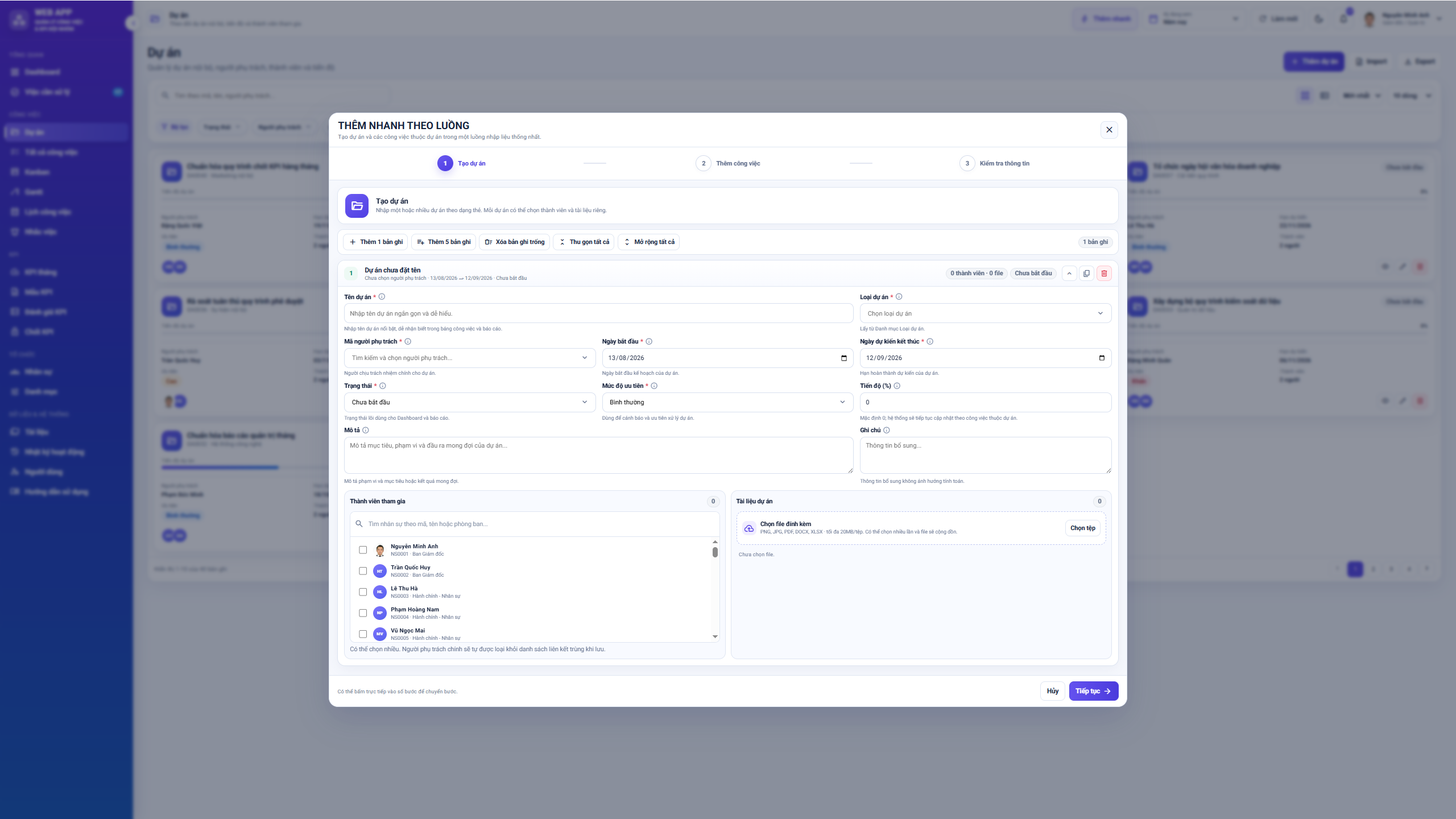 WEB APP - Quản lý Công việc & KPI Đội nhóm (Tính KPI, duyệt tiến độ, công việc, có email nhắc việc tự động) - Ảnh 8