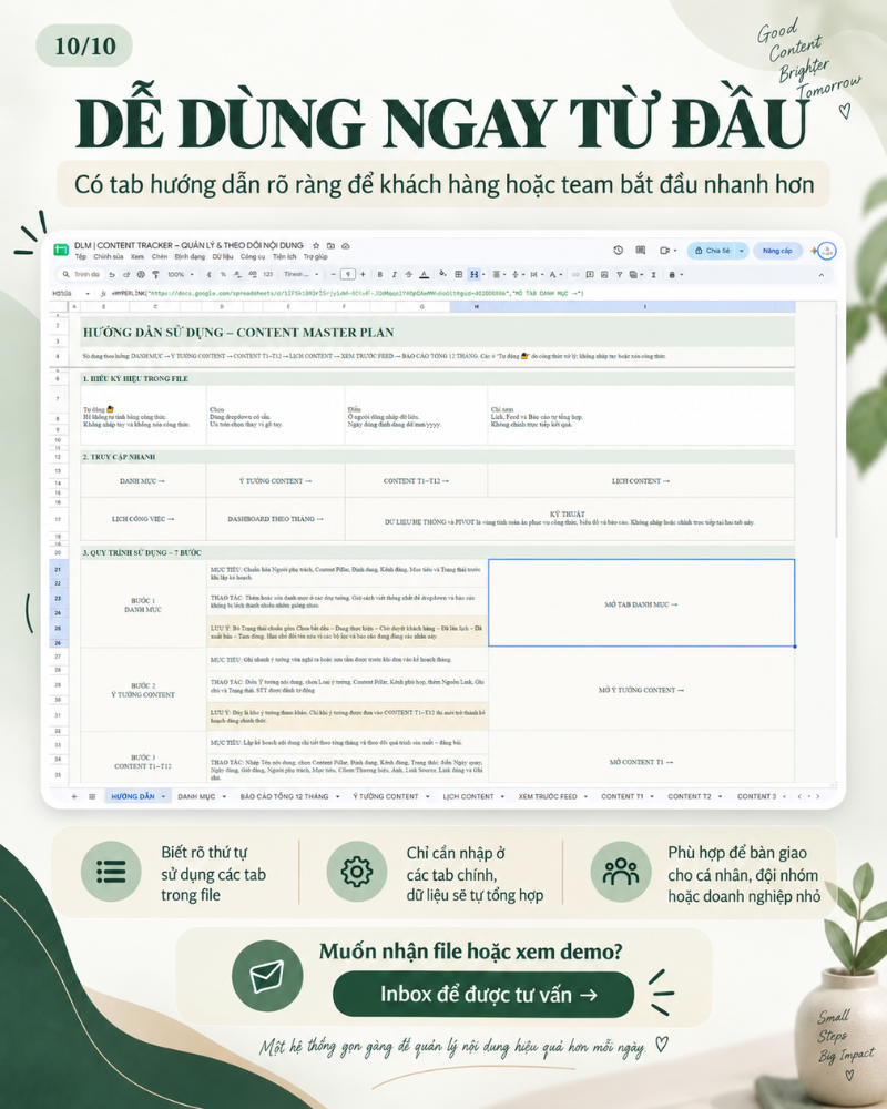 CONTENT TRACKER – QUẢN LÝ & THEO DÕI NỘI DUNG 12 THÁNG - Ảnh 11