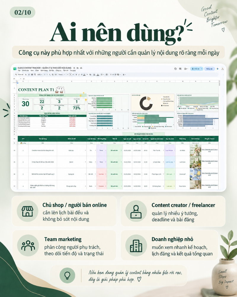 CONTENT TRACKER – QUẢN LÝ & THEO DÕI NỘI DUNG 12 THÁNG - Ảnh 3