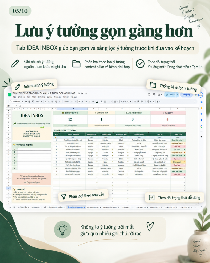 CONTENT TRACKER – QUẢN LÝ & THEO DÕI NỘI DUNG 12 THÁNG - Ảnh 6